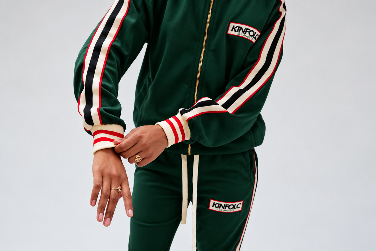 Green Bold Track Suit